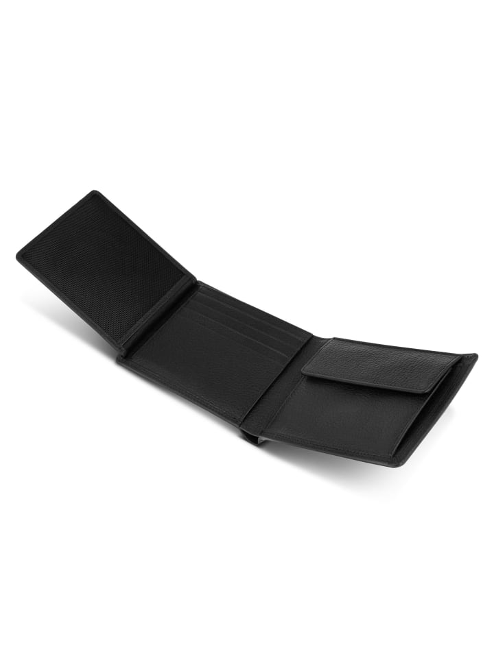 Redolz Leather Essentials QF Geldbörse RFID Leder 12 cm ausklappbar in black günstig kaufen onesize
