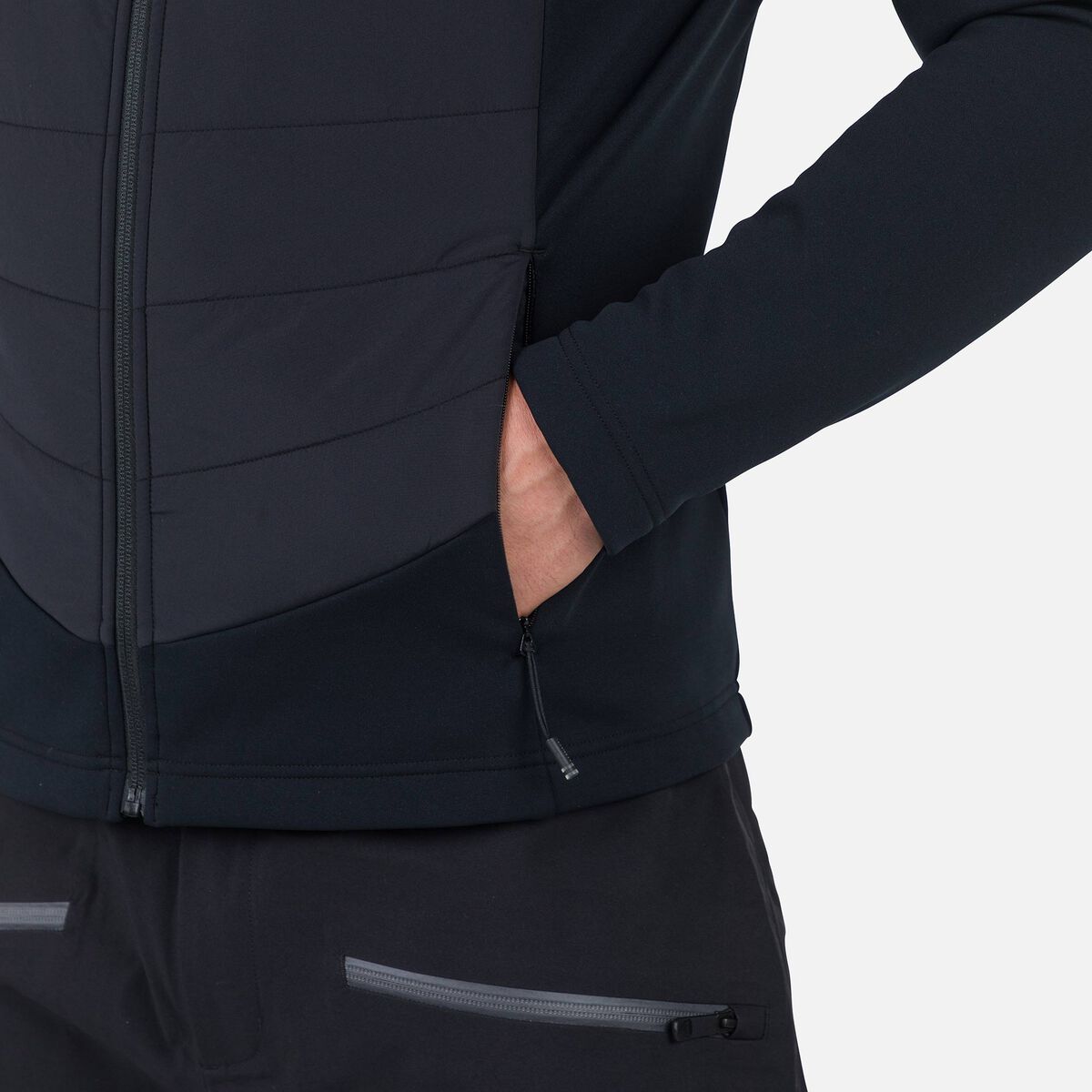 Herrenjacke mit durchgehendem Reißverschluss Classique Hybrid