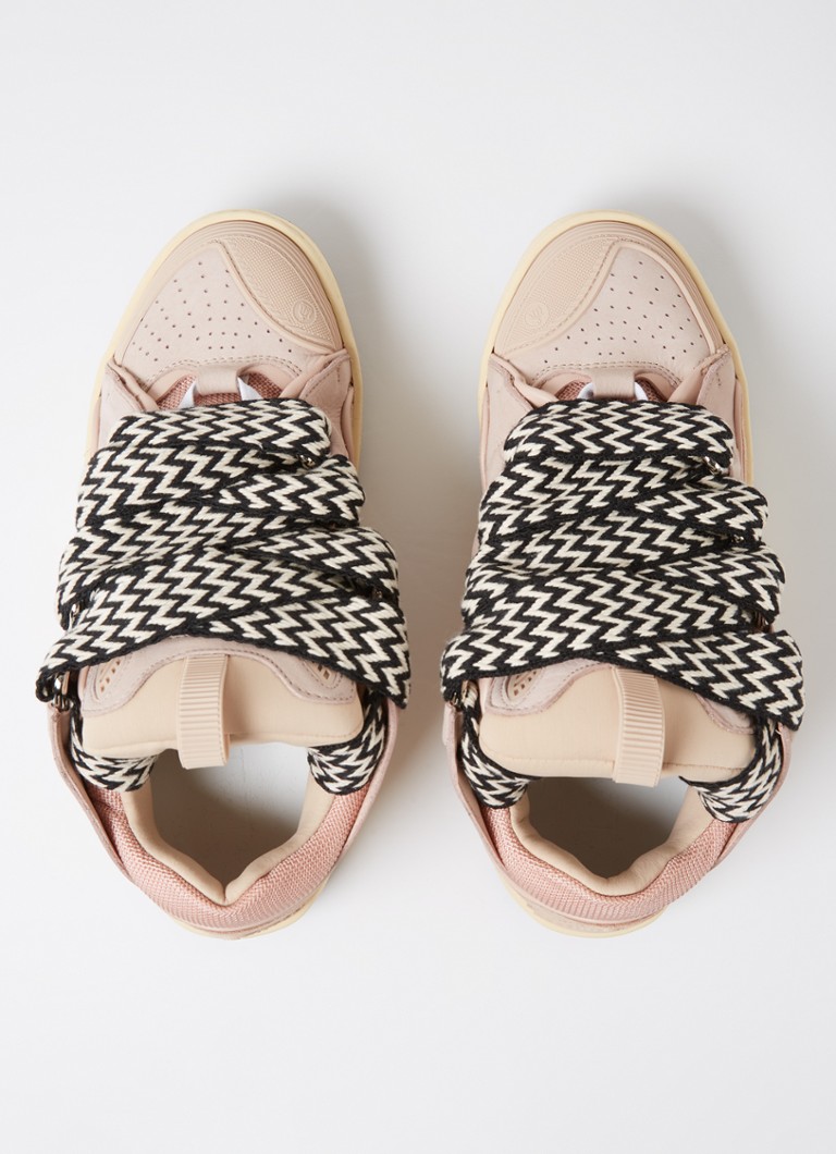 Lanvin Curb sneaker in calfskin with suede details
