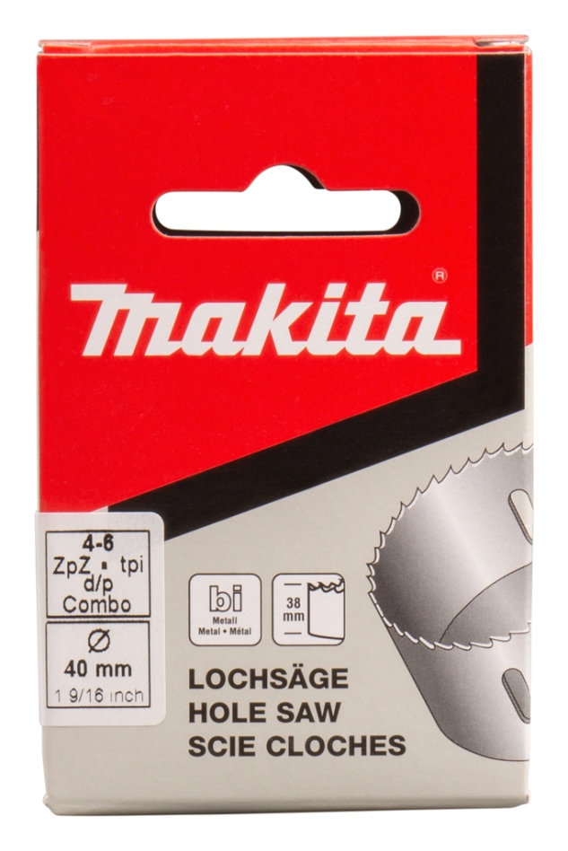 Makita Tillbehör P-52548 Hålsåg 40 mm HSS Bimetall Vit