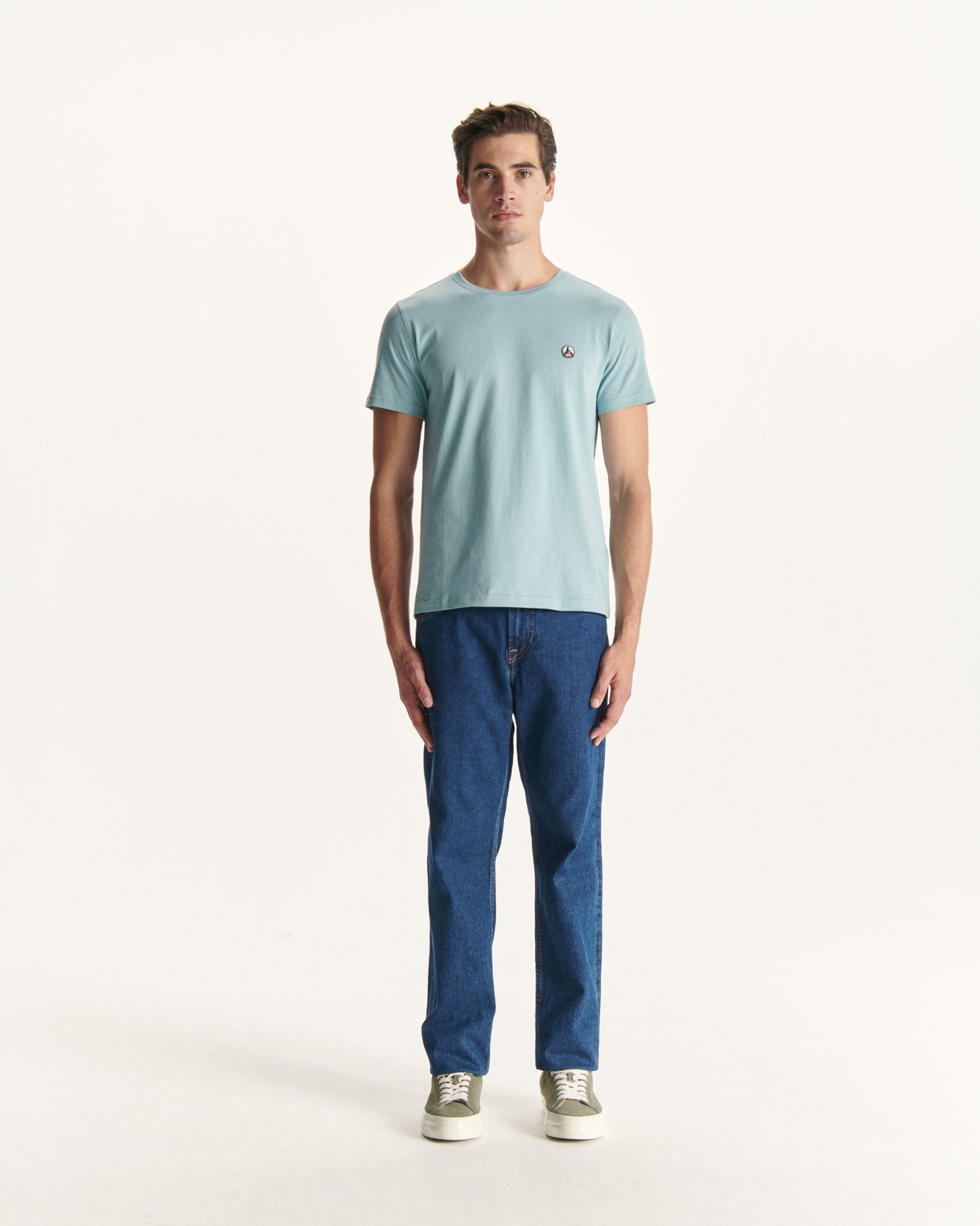 T-shirt en coton biologique Iceberg bleu Pietro