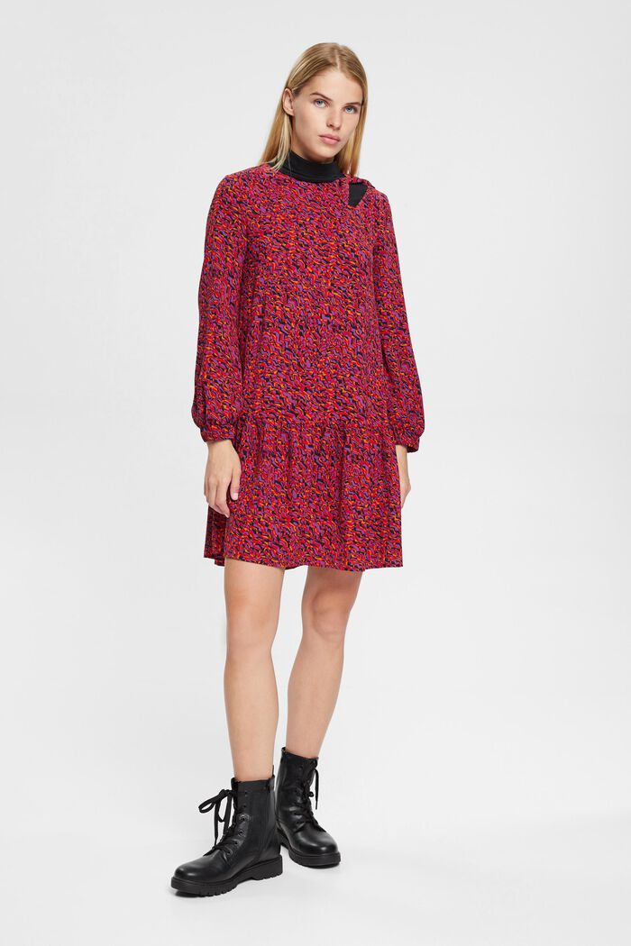 Minikleid mit Muster und Cut-out