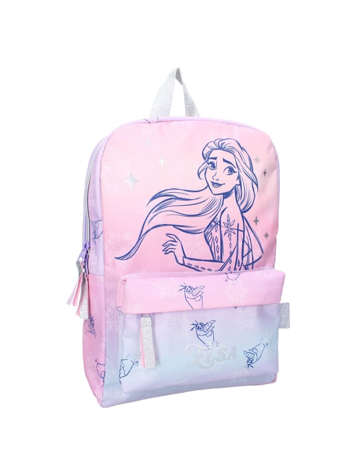 Disney Disney Kinder Rucksack Frozen II Bunter SchulrucksackElsa & Olaf in Rosa günstig kaufen 33 x 23 cm
