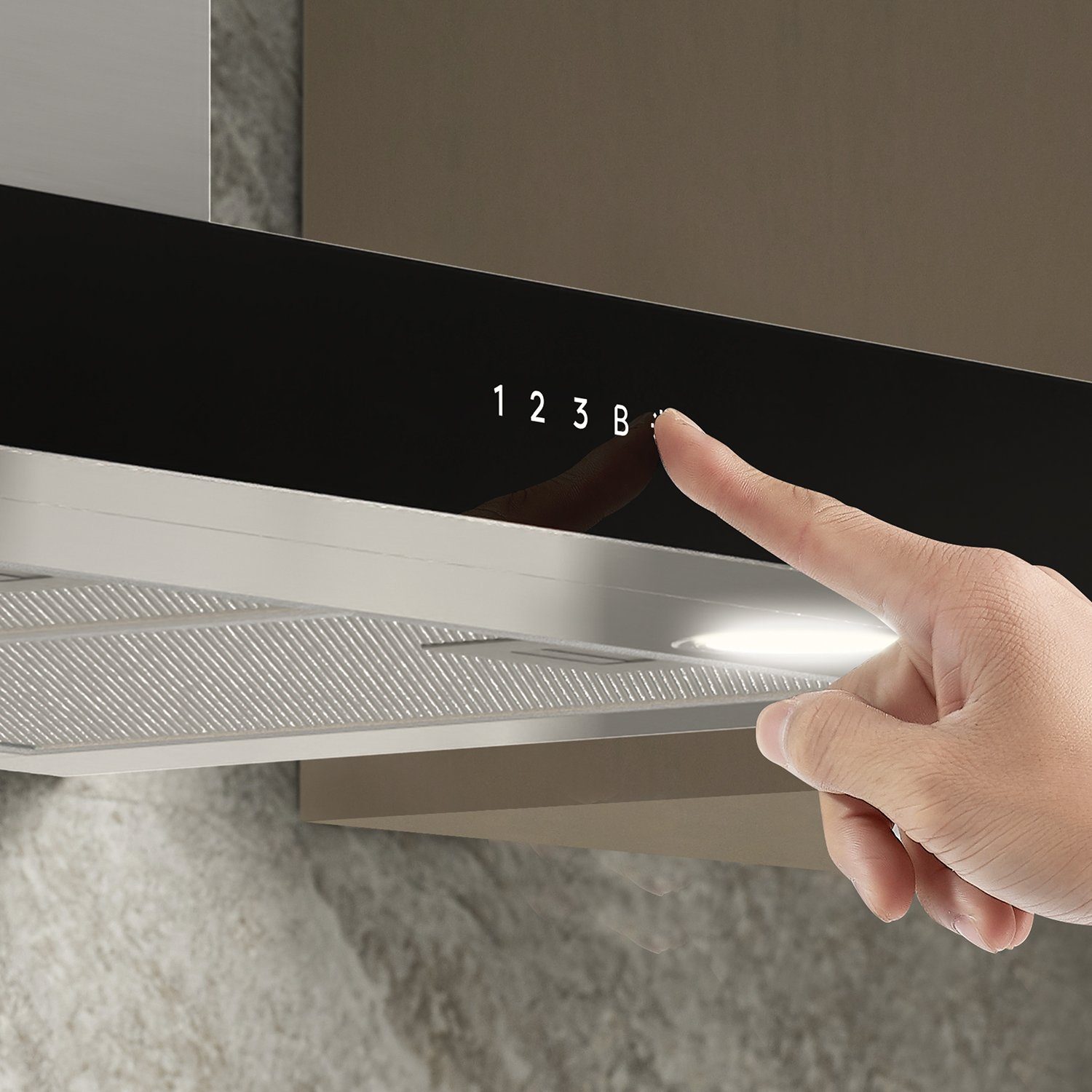 CIARRA Wandhaube CBCS6102, A+++ Dunstabzugshaube 60cm 650m³/h WIFI +APP & Touch Control Boost