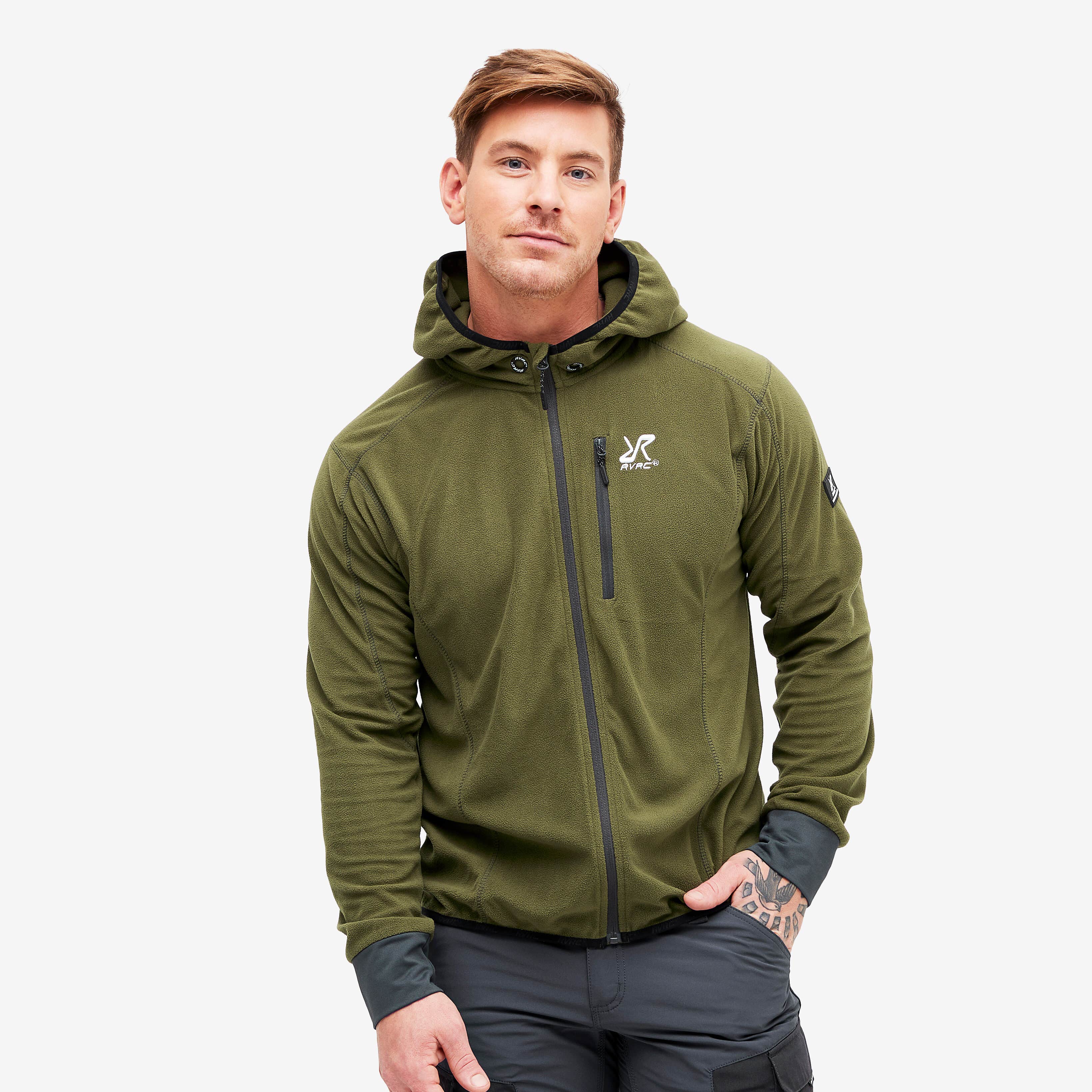 Trekker Hoodie Homme Dark Olive