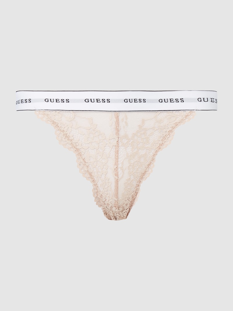 String mit Spitze Modell 'BELLE BRAZILIAN' in beige