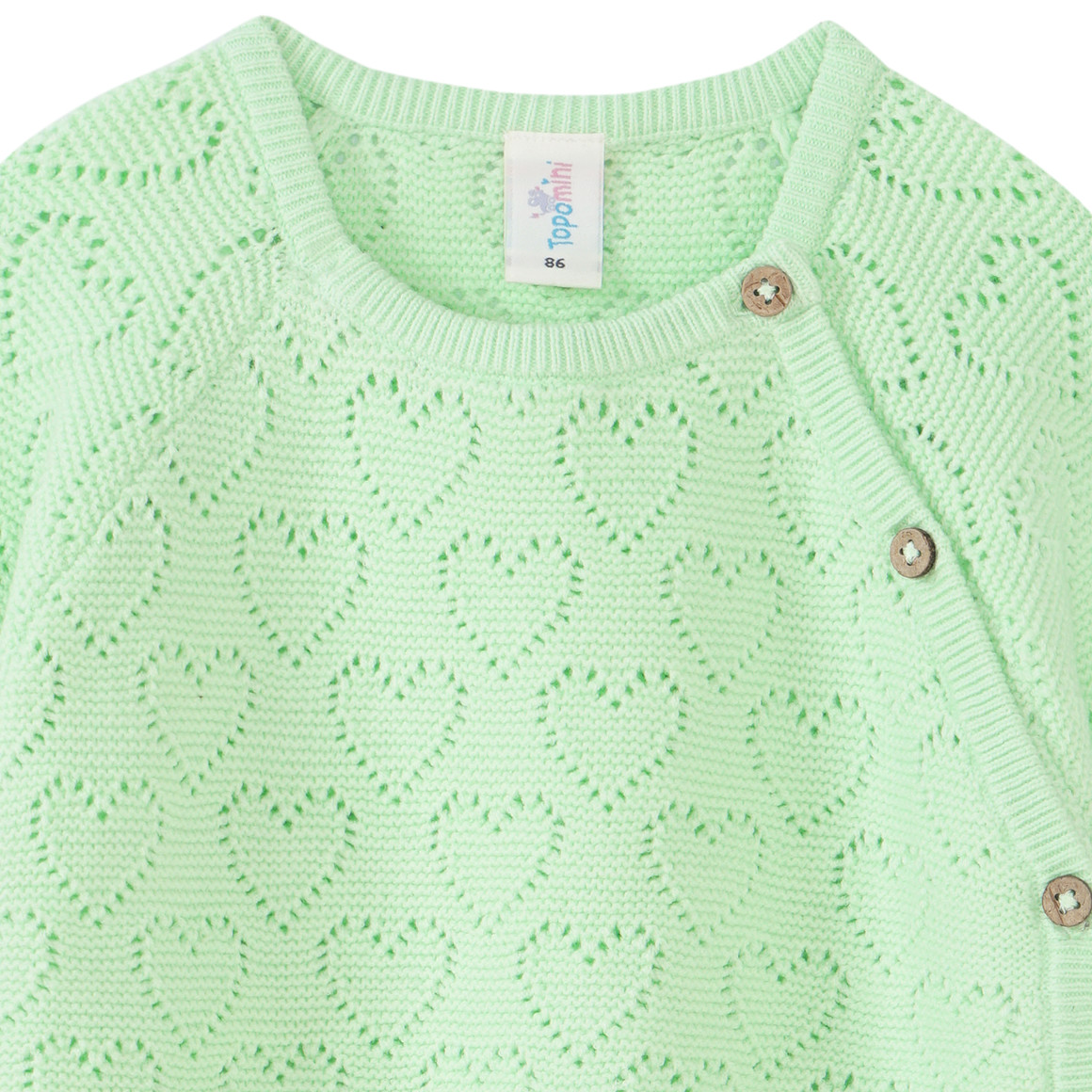 Baby Strickpullover mit Ajour-Muster
