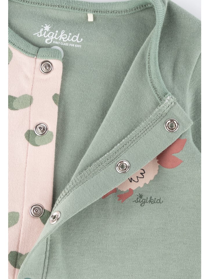 Sigikid Overall Baby Nachtwäsche in grün/rosa günstig kaufen