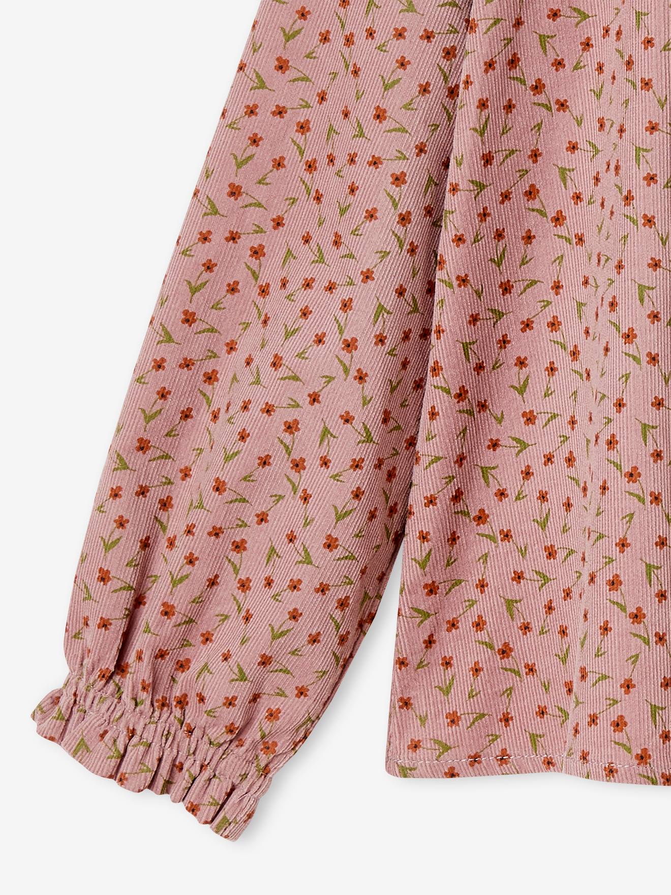Vertbaudet Mädchen Bluse aus Feincord - altrosa