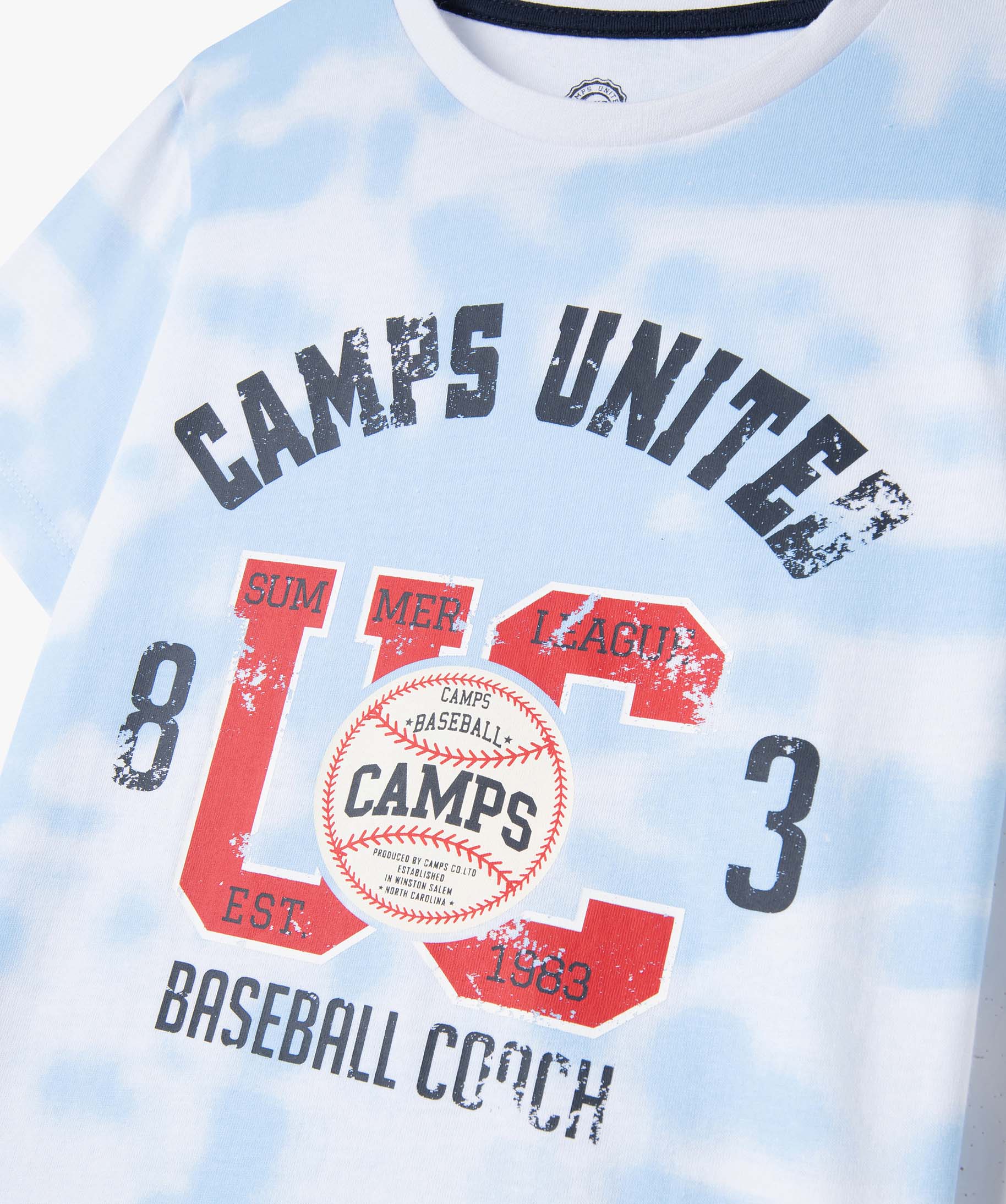Tee-shirt Garçon à manches courtes avec motif XL - Camps U... bleu | GEMO