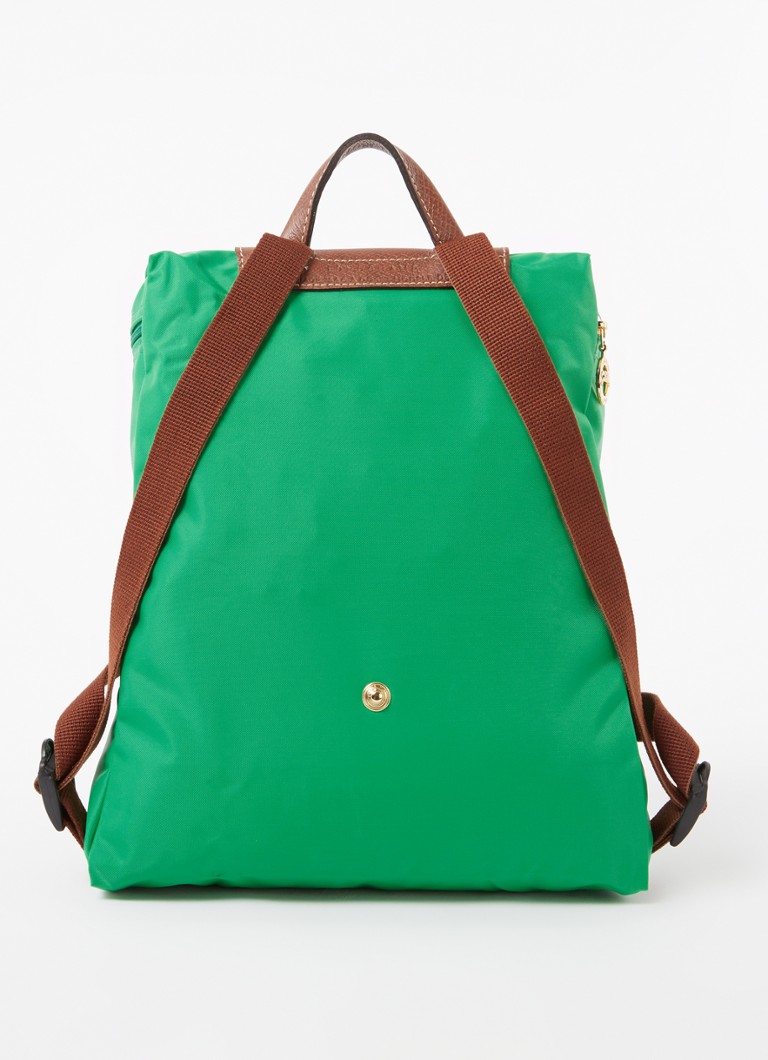 Longchamp Le Pliage Original -reppu nahkayksityiskohdilla