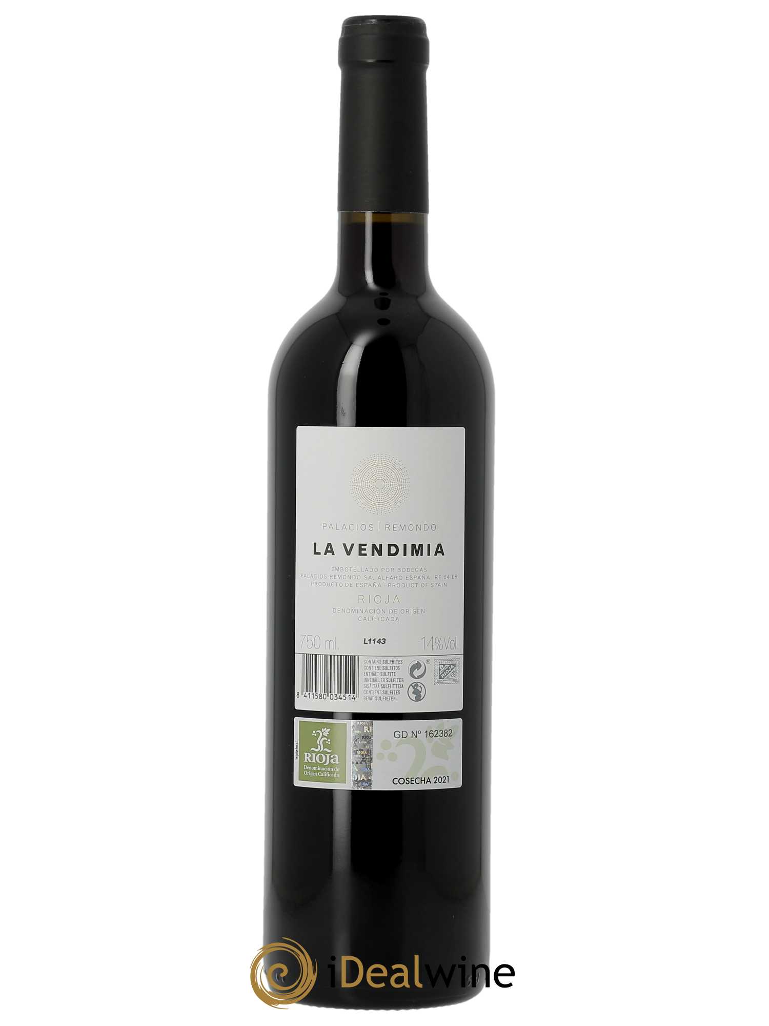 Rioja DOCa La Vendimia Palacios Remondo  2021 - Lot de 1 Bouteille