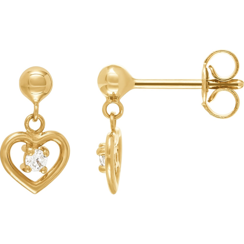 FAVS Boucles d'oreilles à fermoir à poussette 375 Or jaune Boucles d'oreilles