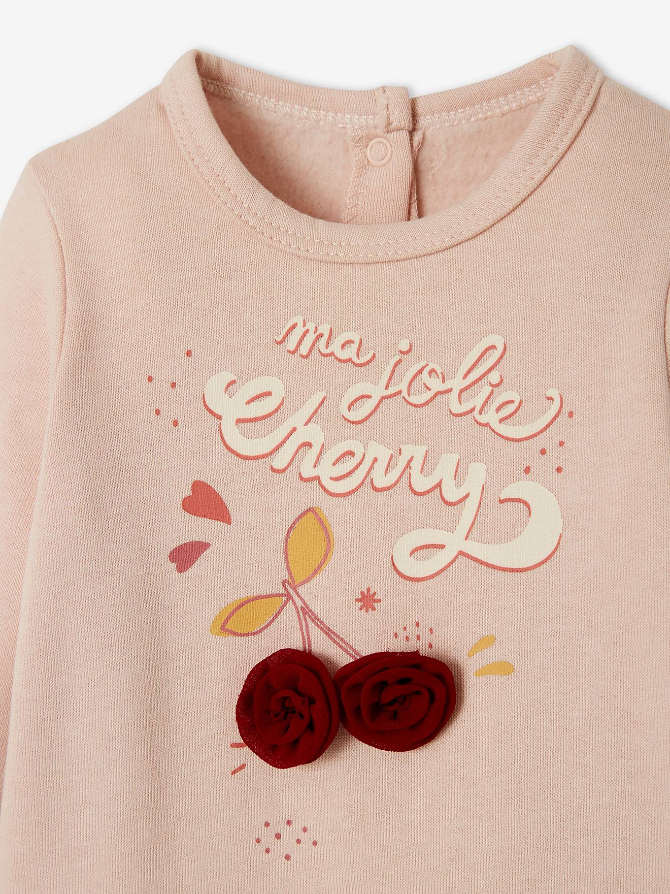 Lot de 2 pyjamas en molleton bébé ouverture naissance lot rose fumé