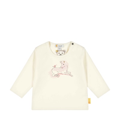 T-Shirt langarm, beige für Mädchen