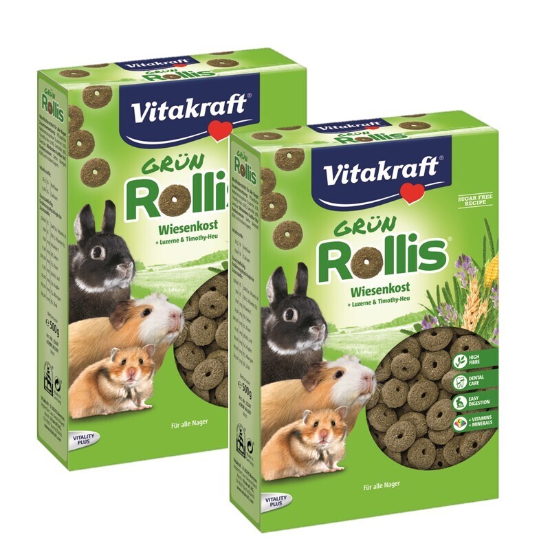 Vitakraft Snacks Vitakraft Grün-Rollis für Nager 2x500 g