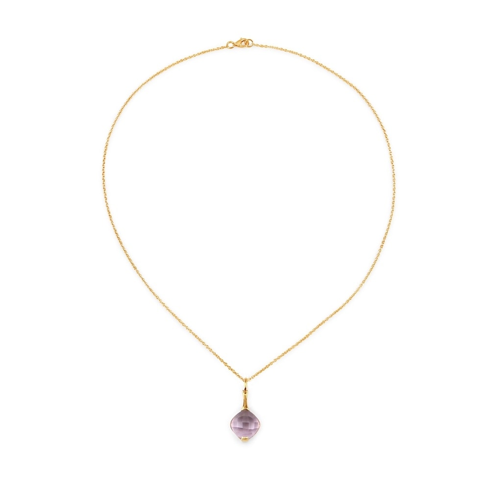 Rafaela Donata Chaîne Argent sterling Améthyste en Or jaune Bijoux
