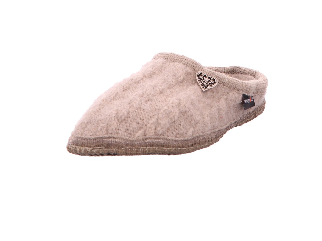 HAFLINGER Hausschuhe beige Walktoffel Herzerl