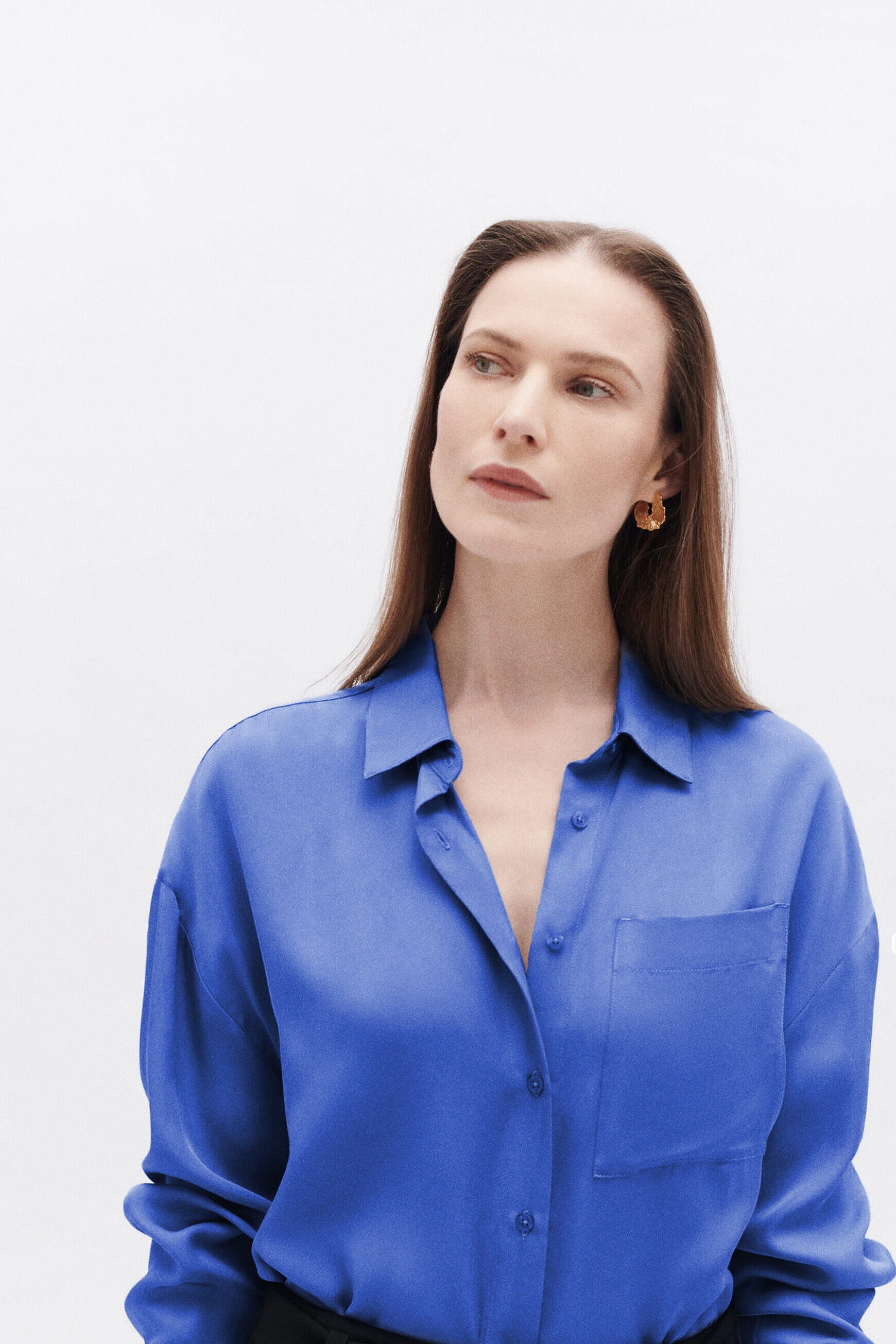 Chemise cabin2 bleu electrique femme
