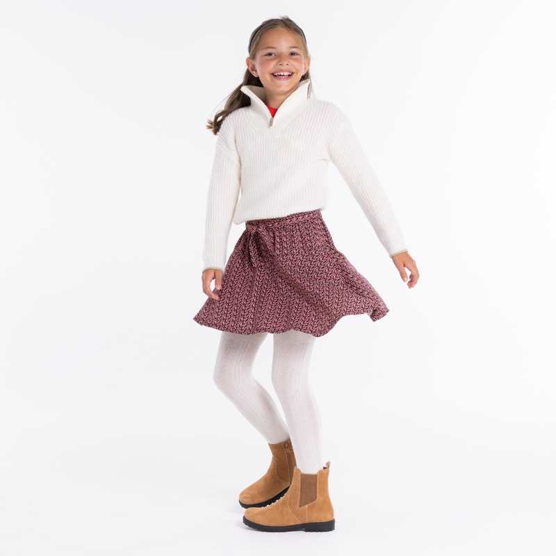 Jupe-short imprimée bleue fille