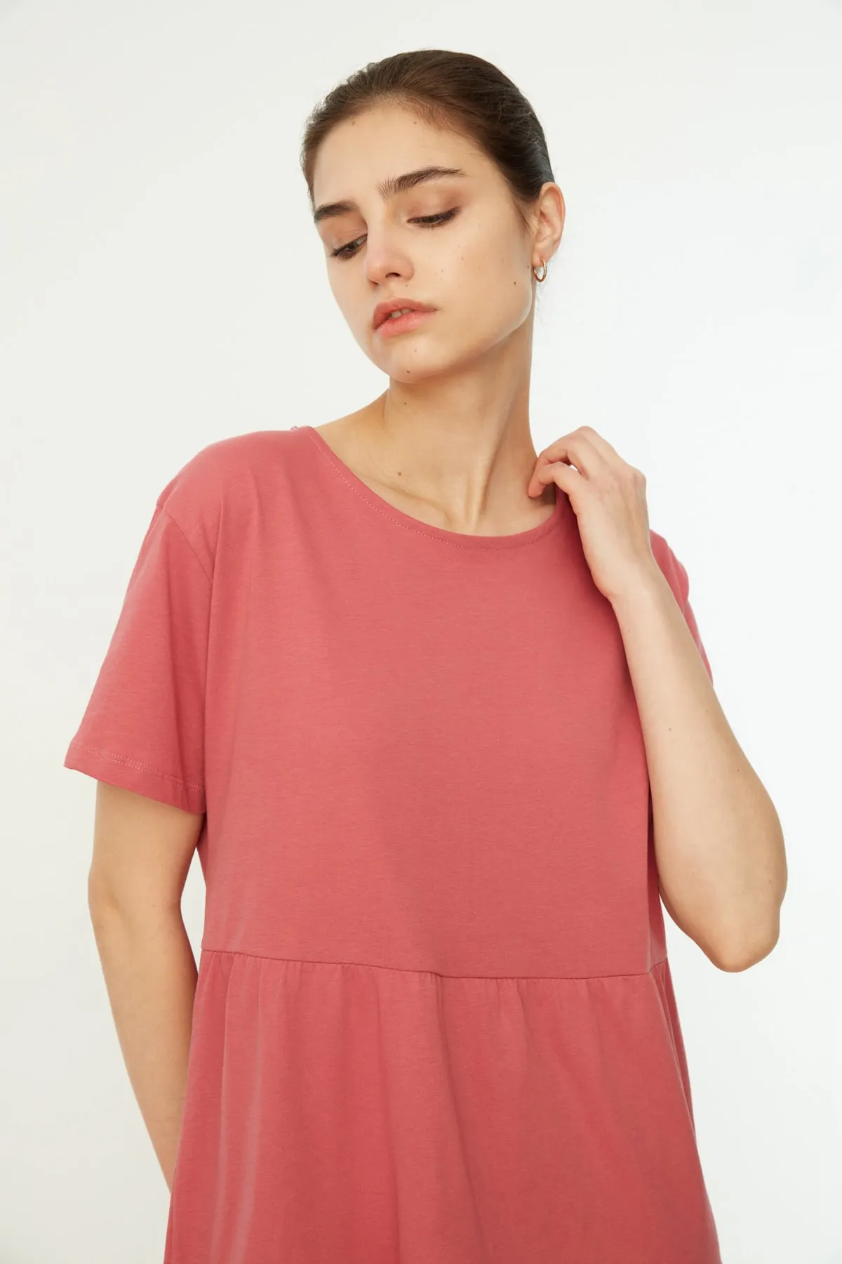 Trendyol Collection  Dusty Rose Basic Strickkleid TWOSS20EL2347