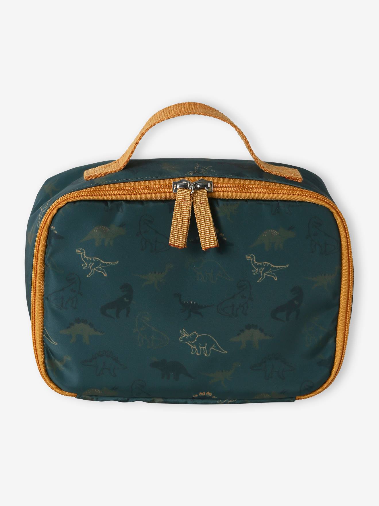 Vertbaudet Jungen Lunchbag mit Dinos - tannengrün