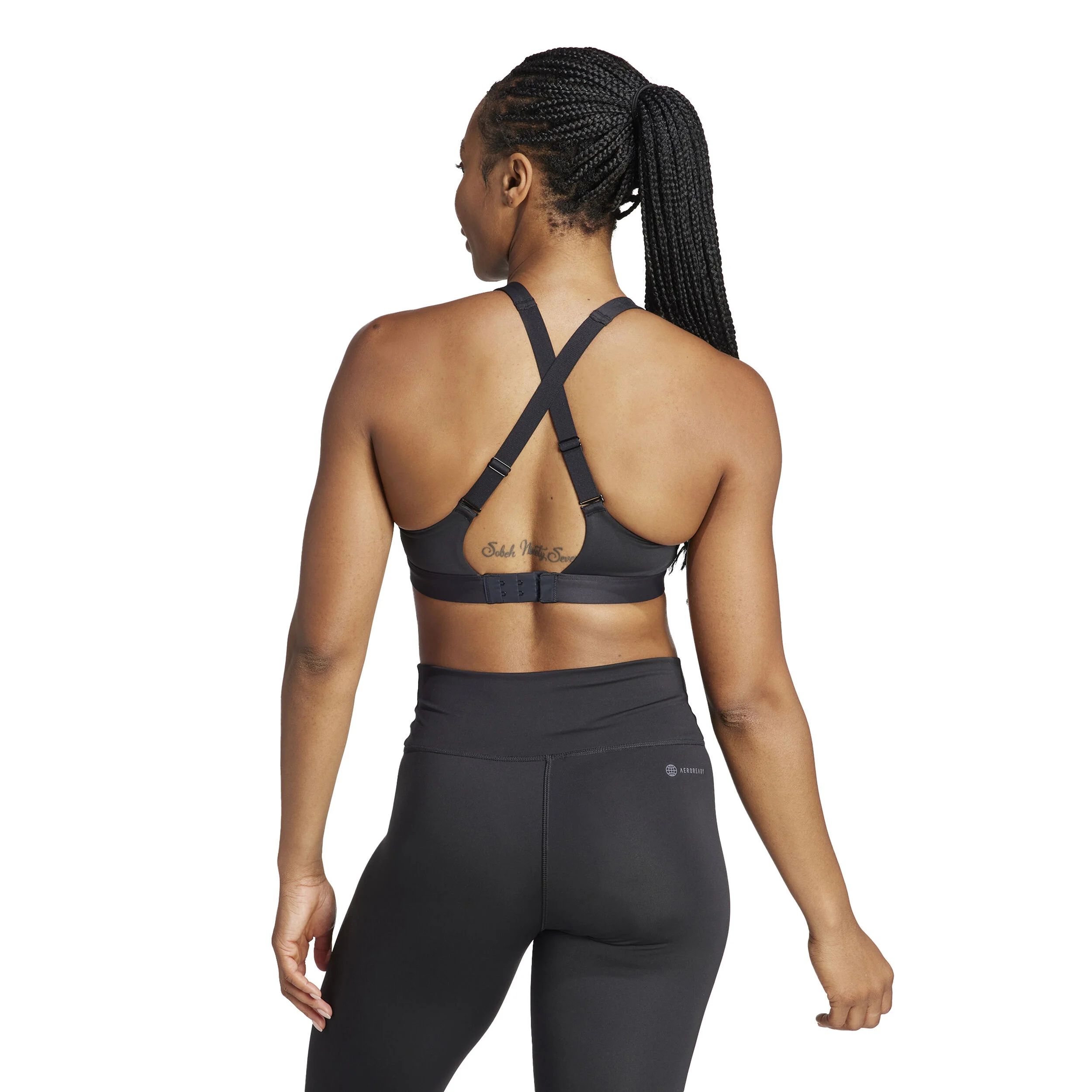 Training High-Support Sport-BH Damen - Schwarz