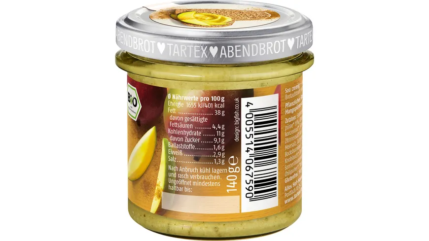 Tartex Soo Cremig Mango Curry 140 g
