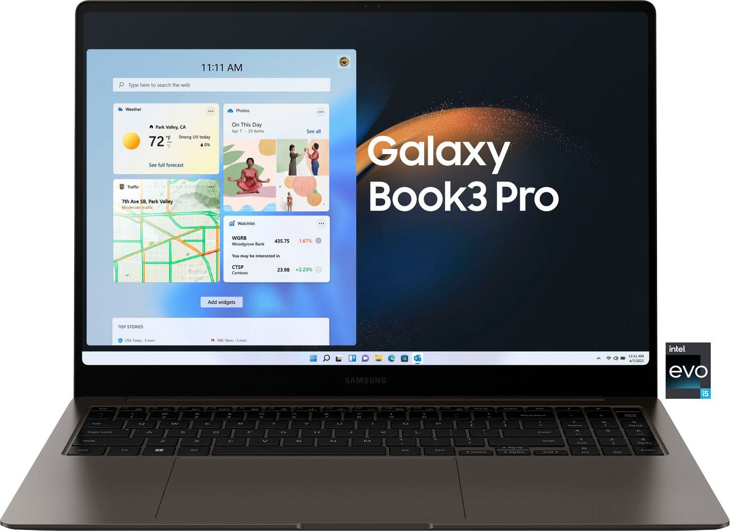 Samsung Galaxy Book3 Pro Notebook (40,62 cm/16 Zoll, Intel Core i5 1340P, Iris® Xᵉ Graphics, 256 GB SSD)
