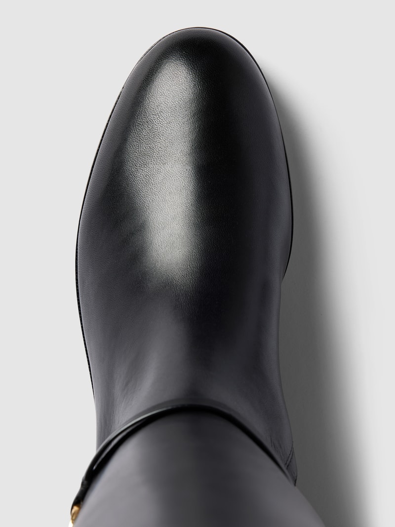 Stiefel mit Label-Details Modell 'BRIDGETTE' in schwarz