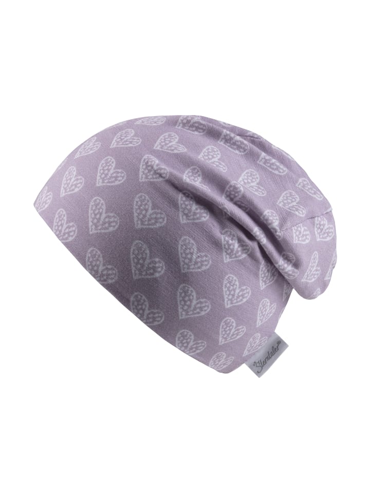 Sterntaler Slouch-Beanie Herzen in flieder günstig kaufen