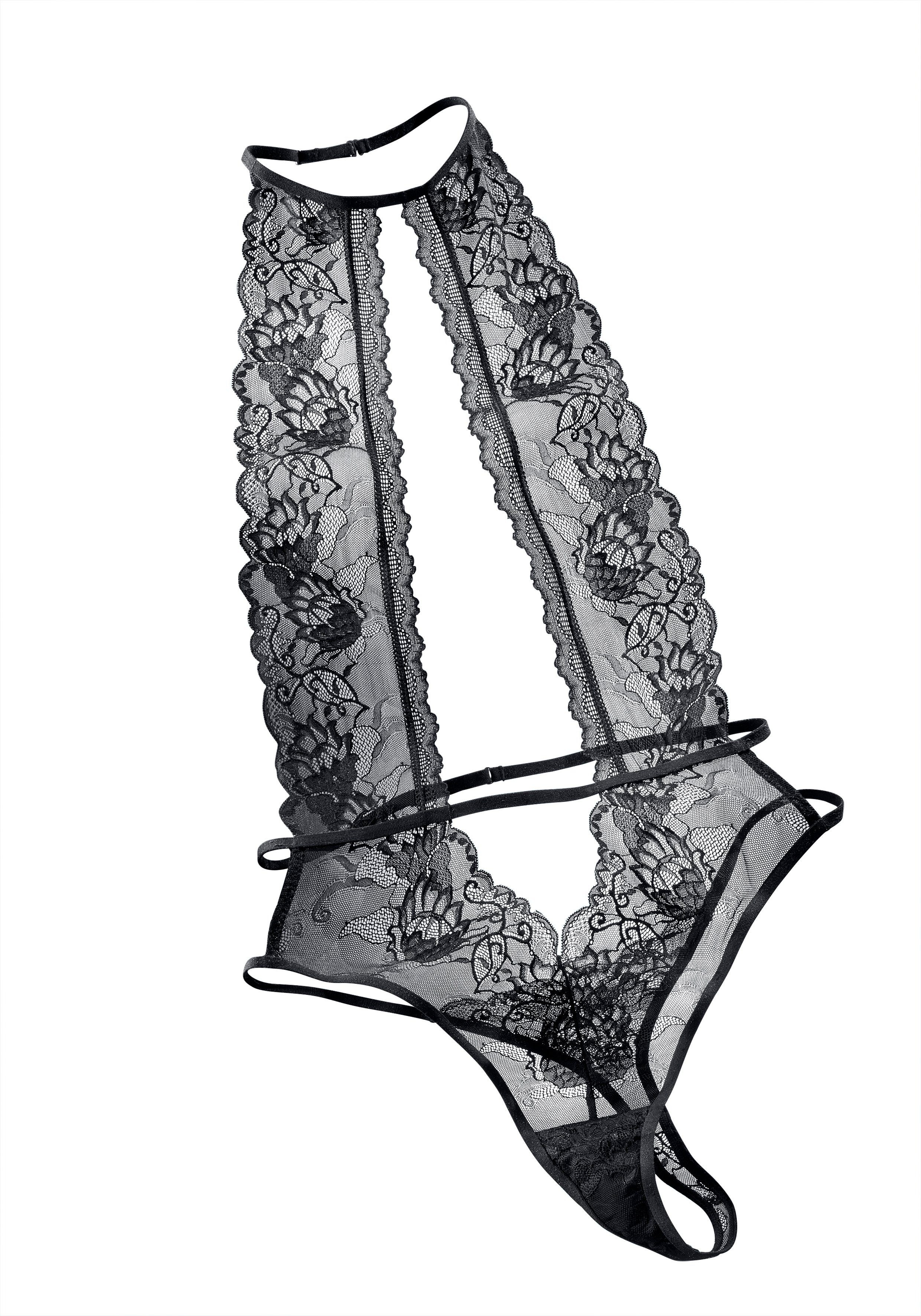 petite fleur gold Stringbody mit modischem Neckholder, sexy Dessous