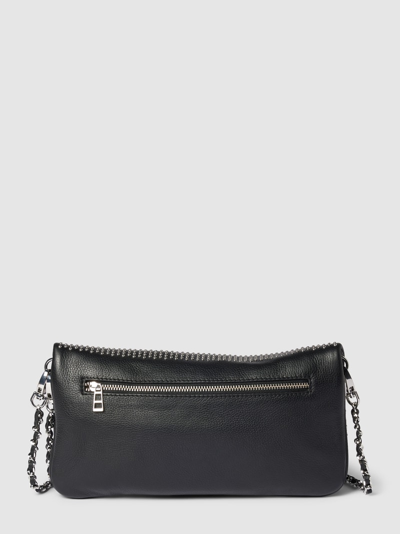 Pochette mit Ziersteinbesatz in schwarz