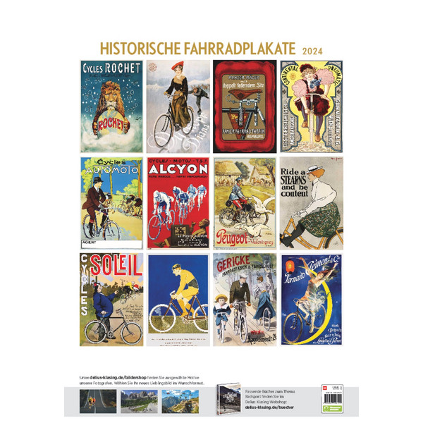 HISTORISCHE FAHRRADPLAKATE 2024 - Kalender