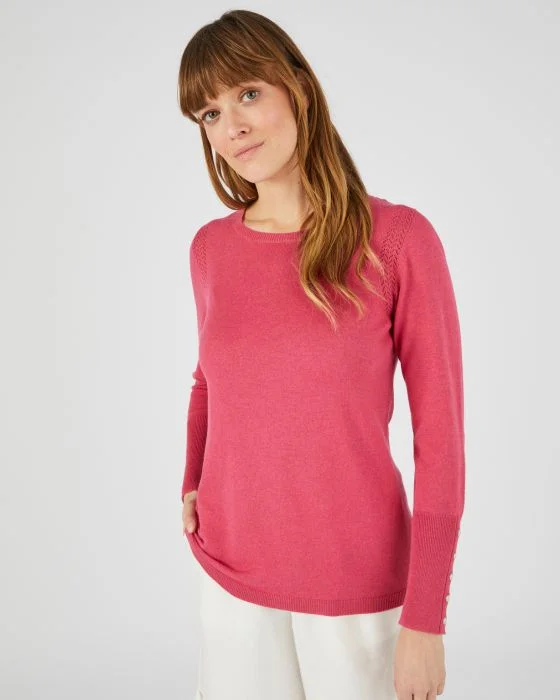 Pull col rond maille fine