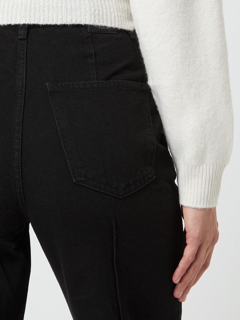 High Waist Jeans aus Baumwolle Modell 'Priscila' in schwarz