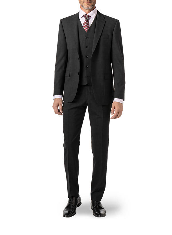 DIGEL, Anzug mit Weste, Modern Fit, Schurwolle, schwarz