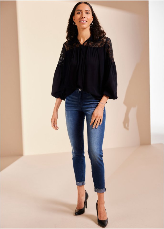 Bluse mit Spitze