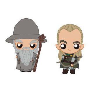 Herr der Ringe Pokis Minifiguren Gandalf & Legolas 6 cm