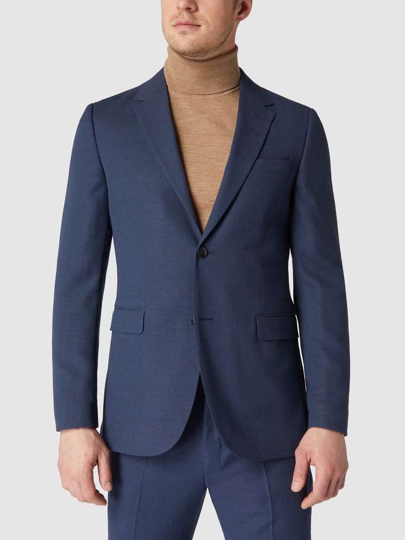 Regular Fit 2-Knopf-Sakko 'Traveler' mit Stretch-Anteil Modell 'Jarl' in blau