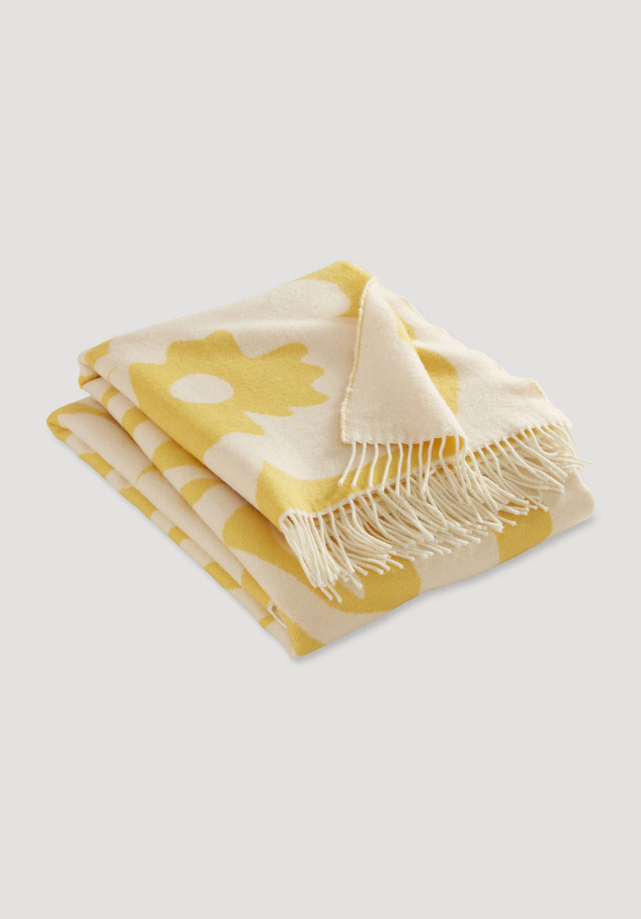 LIV LEE X HESSNATUR Plaid aus reiner Bio-Merinowolle