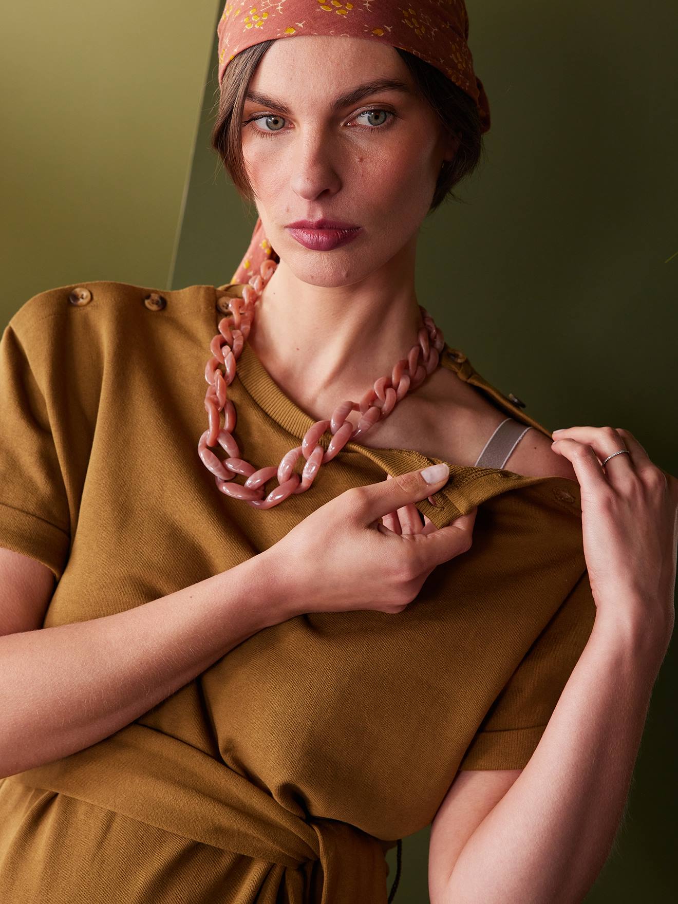 Envie de Fraise Sweatkleid für Schwangerschaft & Stillzeit ENVIE DE FRAISE - olivgrün