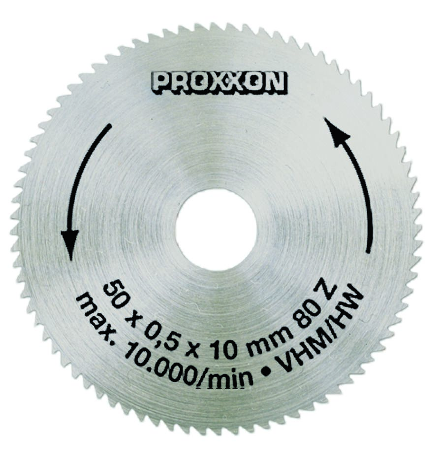 Lamă de ferăstrău din carbură Proxxon 28011 (plină) 50 x 0,5 mm 80T