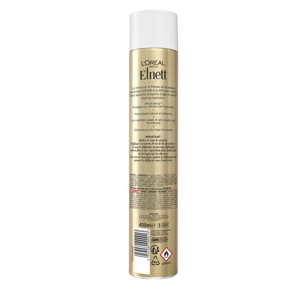 L'Oréal Paris L'Oréal Paris Elnett Laque Fixation Normale 400ml Laque Fixation Normale
