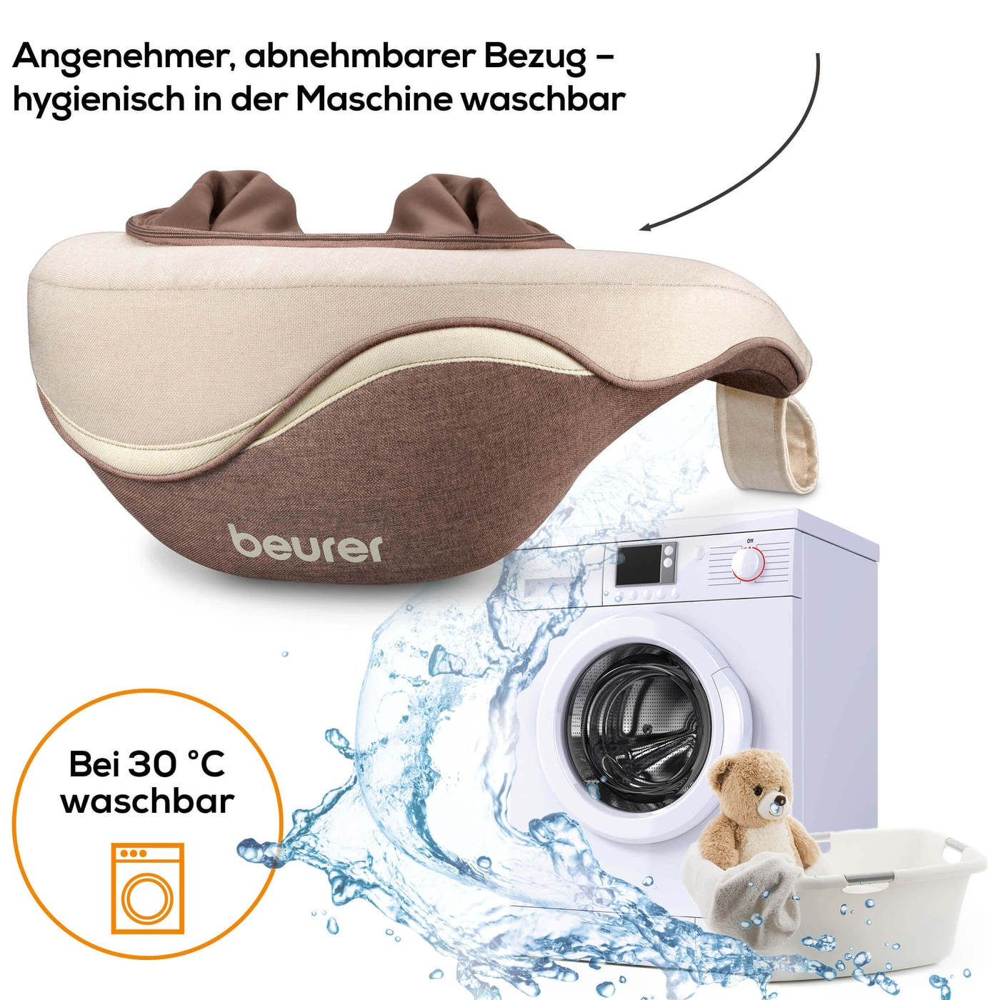 Beurer 4D Nacken-Massagegerät MG 153-Massagegerät für den Nacken mit 4D handsimulierenden Massageköpfen