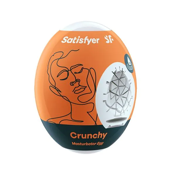 „Satisfyer“ masturbatorių kiaušinio formos 3 dalių rinkinys, „Crunchy uka“