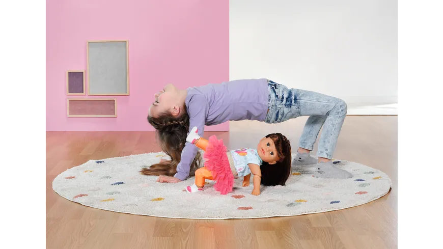 Zapf Creation - BABY born Puppe mit Haaren Sister Play & Style brunette 43cm