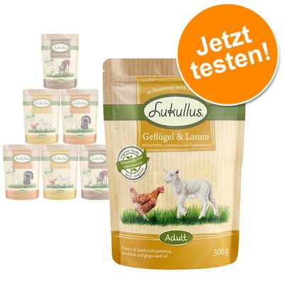 6 x 300 g Lukullus Naturkost Mix Adult Frischebeutel