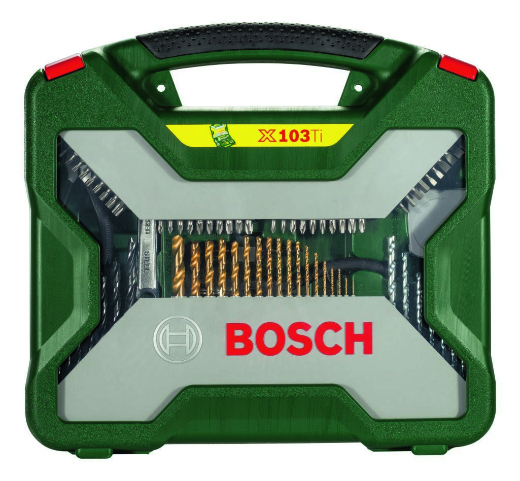 Accessoires verts Bosch 2607019331 Coffret de 103 forets et forets X-line en titane