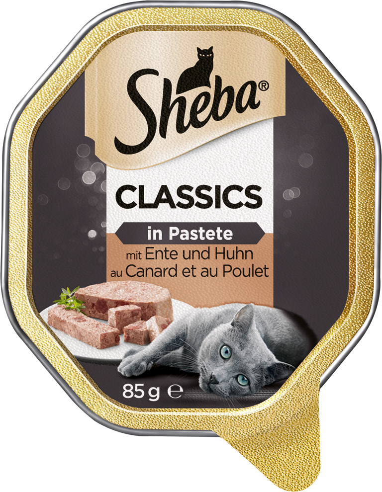 Sheba Nassfutter Sheba Classics in Pastete 22x85g mit Ente & Huhn